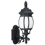 Wynfield Outdoor Wall Lantern - Black / Frosted