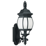 Wynfield Outdoor Wall Lantern - Black / Frosted