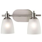 Jackson LED Bathroom Vanity Light - Brushed Nickel / White