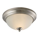 Huntington Ceiling Flush Mount - Brushed Nickel / White