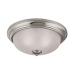 Huntington Ceiling Flush Mount - Brushed Nickel / White