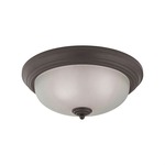 Huntington Ceiling Flush Mount - Oil Rubbed Bronze / White