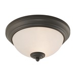 Huntington Ceiling Flush Mount - Oil Rubbed Bronze / White