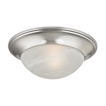 Flush Mount Ceiling Light Fixture - Brushed Nickel / Alabaster