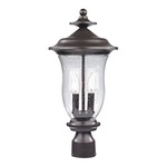 Trinity Outdoor Post Mount - Oil Rubbed Bronze / Clear
