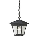 Ridgewood Outdoor Pendant - Matte Black / Clear