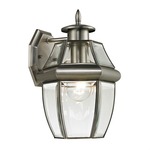 Ashford Outdoor Wall Sconce - Antique Nickel / Clear