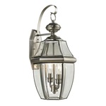 Ashford Outdoor Wall Sconce - Antique Nickel / Clear