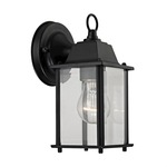 9231 Essentials Outdoor Wall Light - Matte Black / Clear