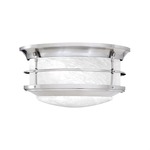 Newport Flush Mount Ceiling Light - Brushed Nickel / Alabaster
