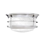 Newport Flush Mount Ceiling Light - Brushed Nickel / Alabaster