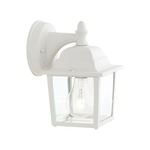 Hawthorne Outdoor Wall Light - Matte White / Clear