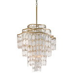 Dolce Chandelier - Champagne Leaf / Capiz Shell / Crystal