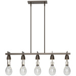 Apothecary Linear Pendant - Bronze / Clear
