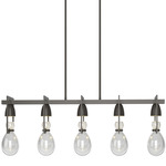 Apothecary Linear Pendant - Dark Smoke / Clear