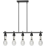 Apothecary Linear Pendant - Black / Clear