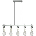 Apothecary Linear Pendant - Vintage Platinum / Clear