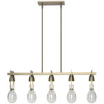 Apothecary Linear Pendant - Soft Gold / Clear