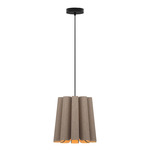 Renata Round Pendant - Black / Grey Oak