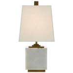 Annelore Table Lamp - White Marble / White Linen