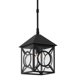 Ripley Outdoor Lantern - Midnight / Clear Seeded
