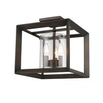 Smyth Semi Flush Ceiling Light - Gunmetal Bronze / Clear