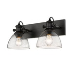 Hines Bathroom Vanity Light - Black / Seeded