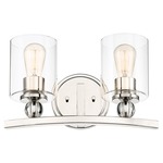 Studio 5 Bathroom Vanity Light - Polished Nickel / Clear