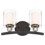 Studio 5 Bathroom Vanity Light - Painted Bronze / Clear
