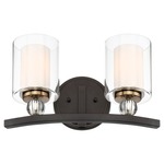 Studio 5 Bathroom Vanity Light - Painted Bronze / Clear