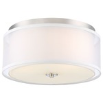 Studio 5 Ceiling Light Fixture - Polished Nickel / White