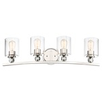 Studio 5 Bathroom Vanity Light - Polished Nickel / Clear