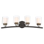 Studio 5 Bathroom Vanity Light - Painted Bronze / Clear