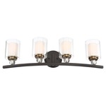 Studio 5 Bathroom Vanity Light - Painted Bronze / Clear