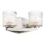 Maginot Bathroom Vanity Light - Polished Nickel / Clear Jeweled