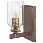 Morrow Wall Sconce - Harvard Court Bronze / Clear