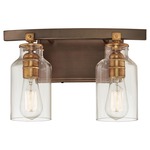 Morrow Bathroom Vanity Light - Harvard Court Bronze / Clear