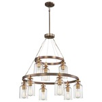 Morrow Chandelier - Harvard Court Bronze / Clear