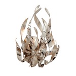 Graffiti Wall Sconce - Silver Leaf / Polished Stainless Steel / Smoked Crystal