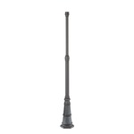 Post with Decorative Base - 7 Foot - Black