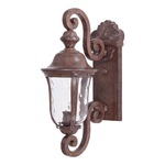 Ardmore Outdoor Wall Light - Vintage Rust / Clear Hammered