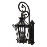 Stratford Hall Tall Outdoor Wall Light - Heritage / Clear