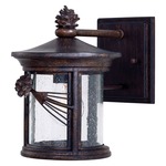 Abbey Lane Outdoor Wall Light - Iron Oxide / Clear Seeded