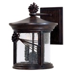Abbey Lane Outdoor Wall Light - Iron Oxide / Clear Seeded