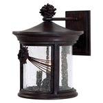 Abbey Lane Outdoor Wall Light - Iron Oxide / Clear Seeded