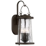Haverford Grove Outdoor Wall Light - Oil Rubbed Bronze / Clear Crackle