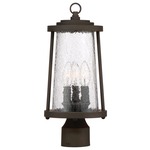 Haverford Grove Post Light - Oil Rubbed Bronze / Clear Crackle