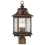 Wilshire Park Post Light - Portsmouth Bronze / Clear Water Glass