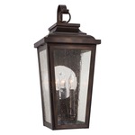 Irvington Manor Outdoor Pocket Wall Light - Chelesa Bronze / Clear Seedy
