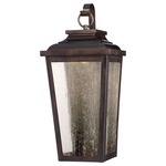 Irvington Manor Outdoor Pocket Wall Light - Bronze / Clear Seeded